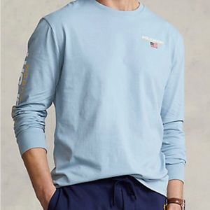 Mens Classic Fit Polo Sport Jersey Long Sleeve T-Shirt XL